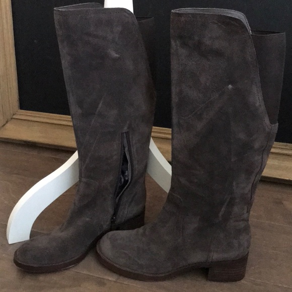 BCBG Generation Calf Length Brown Suede Boots - Picture 2 of 7